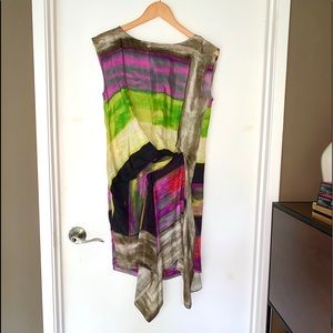 Rebecca Taylor Asymmetrical Silk Dress 4